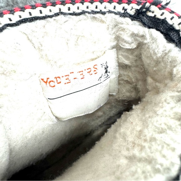 Vintage 1970s Yodelers Women's Sz 5 Winter Ankle Boots Black Suede Faux Fur -USA - Picture 6 of 9